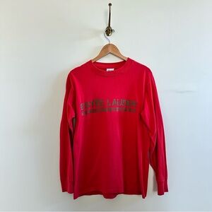 Vintage Red Estée Lauder Long Sleeve Shirt- L